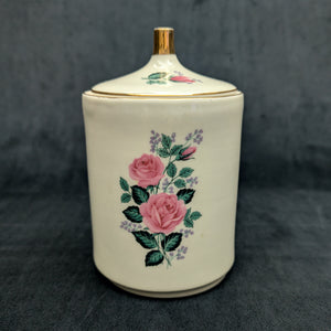 Vintage Porzellan-Rosendose aus Westdeutschland (handbemalt, Sammlerstück), ca. 1960er Jahre 🌹🏺🇩🇪