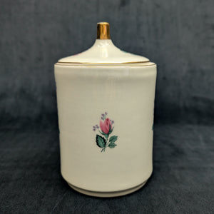 Vintage Porzellan-Rosendose aus Westdeutschland (handbemalt, Sammlerstück), ca. 1960er Jahre 🌹🏺🇩🇪