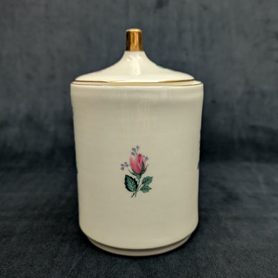 Vintage Porcelain Rose Jar by Western Germany (Hand-Painted, Collectible), Circa 1960s 🌹🏺🇩🇪