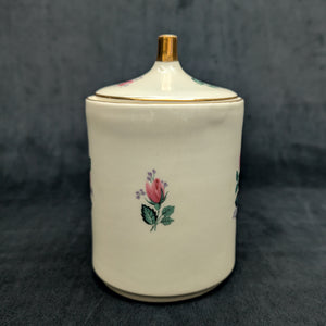 Vintage Porzellan-Rosendose aus Westdeutschland (handbemalt, Sammlerstück), ca. 1960er Jahre 🌹🏺🇩🇪