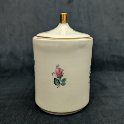 Vintage Porcelain Rose Jar by Western Germany (Hand-Painted, Collectible), Circa 1960s 🌹🏺🇩🇪