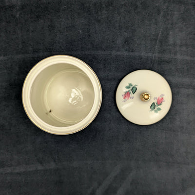 Vintage Porcelain Rose Jar by Western Germany (Hand-Painted, Collectible), Circa 1960s 🌹🏺🇩🇪