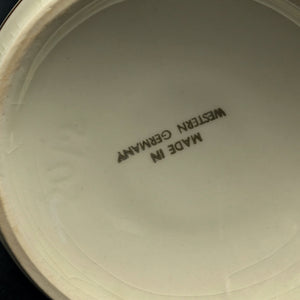 Vintage Porzellan-Rosendose aus Westdeutschland (handbemalt, Sammlerstück), ca. 1960er Jahre 🌹🏺🇩🇪