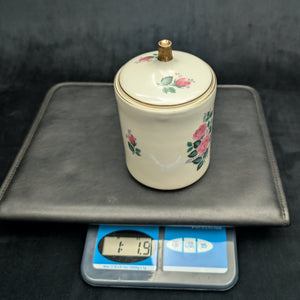 Vintage Porzellan-Rosendose aus Westdeutschland (handbemalt, Sammlerstück), ca. 1960er Jahre 🌹🏺🇩🇪