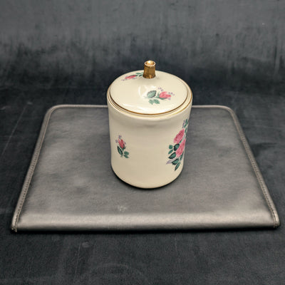 Vintage Porcelain Rose Jar by Western Germany (Hand-Painted, Collectible), Circa 1960s 🌹🏺🇩🇪