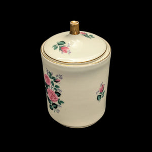 Vintage Porzellan-Rosendose aus Westdeutschland (handbemalt, Sammlerstück), ca. 1960er Jahre 🌹🏺🇩🇪