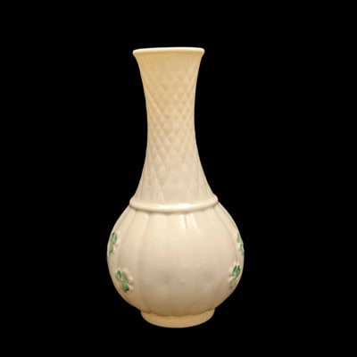Vintage Belleek Porcelain Shamrock Vase by Belleek (RARE, Ireland), Circa Mid-20th Century ☘️🇮🇪🏺