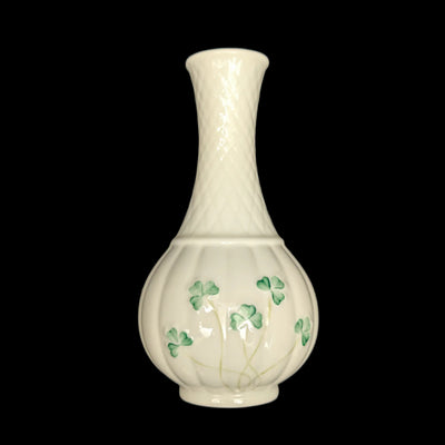 Vintage Belleek Porcelain Shamrock Vase by Belleek (RARE, Ireland), Circa Mid-20th Century ☘️🇮🇪🏺