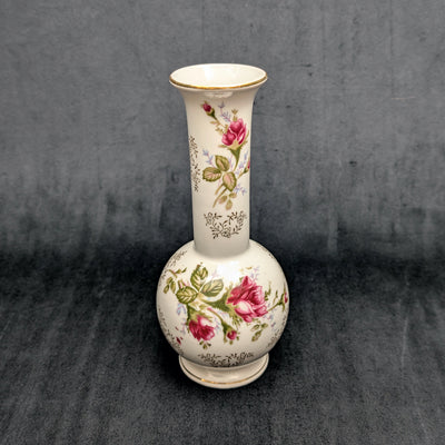 Vintage L&M Inc. Porcelain Rose Vase by L&M Inc. (Hand-Painted, USA), Circa 1950s 🌸🏺🇺🇸
