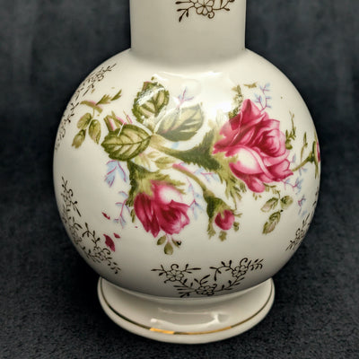 Vintage L&M Inc. Porcelain Rose Vase by L&M Inc. (Hand-Painted, USA), Circa 1950s 🌸🏺🇺🇸