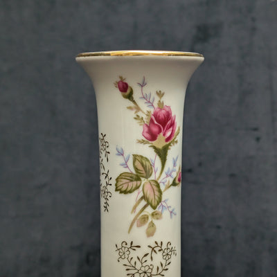 Vintage L&M Inc. Porcelain Rose Vase by L&M Inc. (Hand-Painted, USA), Circa 1950s 🌸🏺🇺🇸