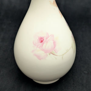 Vintage Noritake Hand-Painted Rose Vase – Bone China with Gold Trim (Japan), c. 1955 🌸🏺🇯🇵