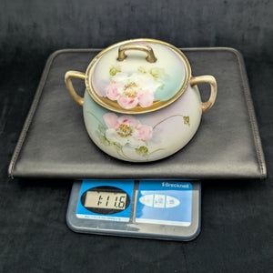 Vintage Hand-Painted Covered Serving Dish by PM Bavaria (Floral, Porcelain), Circa 1900 🌸🍽️🇩🇪