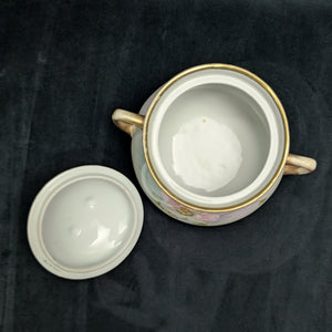 Vintage Hand-Painted Covered Serving Dish by PM Bavaria (Floral, Porcelain), Circa 1900 🌸🍽️🇩🇪