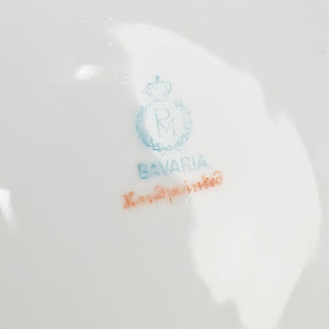 Vintage Hand-Painted Covered Serving Dish by PM Bavaria (Floral, Porcelain), Circa 1900 🌸🍽️🇩🇪