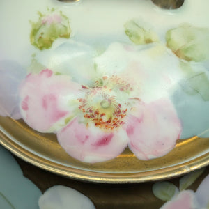 Vintage Hand-Painted Covered Serving Dish by PM Bavaria (Floral, Porcelain), Circa 1900 🌸🍽️🇩🇪