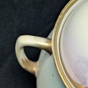 Vintage Hand-Painted Covered Serving Dish by PM Bavaria (Floral, Porcelain), Circa 1900 🌸🍽️🇩🇪