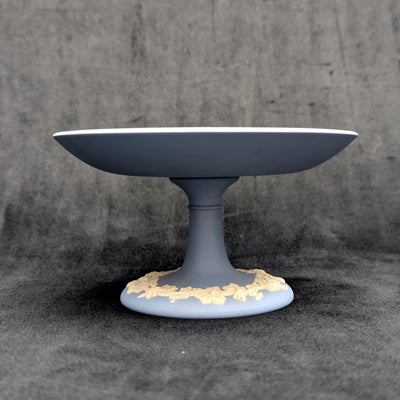 Wedgwood Blue Jasperware Pedestal Dish von Wedgwood (SELTEN, England), ca. Mitte des 20. Jahrhunderts 🇬🇧🏺✨