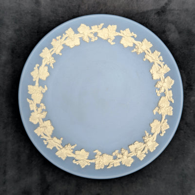 Wedgwood Blue Jasperware Pedestal Dish von Wedgwood (SELTEN, England), ca. Mitte des 20. Jahrhunderts 🇬🇧🏺✨
