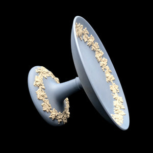 Wedgwood Blue Jasperware Pedestal Dish by Wedgwood (RARE, England), Circa Mid-20th Century 🇬🇧🏺✨