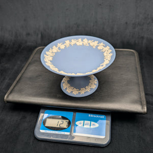 Wedgwood Blue Jasperware Pedestal Dish by Wedgwood (RARE, England), Circa Mid-20th Century 🇬🇧🏺✨