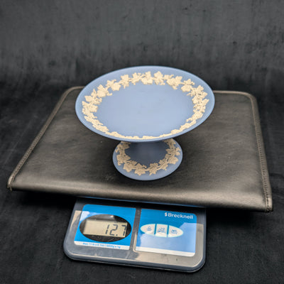 Wedgwood Blue Jasperware Pedestal Dish von Wedgwood (SELTEN, England), ca. Mitte des 20. Jahrhunderts 🇬🇧🏺✨