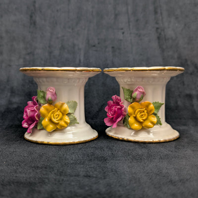 Royal Albert Old Country Roses Candle Holders (Set of 2, Vintage), Circa 1980s 🕯️🌹🇬🇧