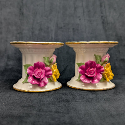 Royal Albert Old Country Roses Candle Holders (Set of 2, Vintage), Circa 1980s 🕯️🌹🇬🇧
