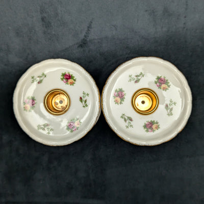 Royal Albert Old Country Roses Candle Holders (Set of 2, Vintage), Circa 1980s 🕯️🌹🇬🇧