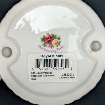 Royal Albert Old Country Roses Candle Holders (Set of 2, Vintage), Circa 1980s 🕯️🌹🇬🇧