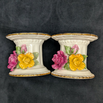 Royal Albert Old Country Roses Candle Holders (Set of 2, Vintage), Circa 1980s 🕯️🌹🇬🇧