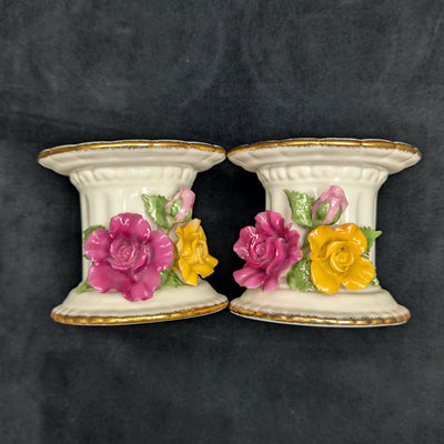 Royal Albert Old Country Roses Candle Holders (Set of 2, Vintage), Circa 1980s 🕯️🌹🇬🇧