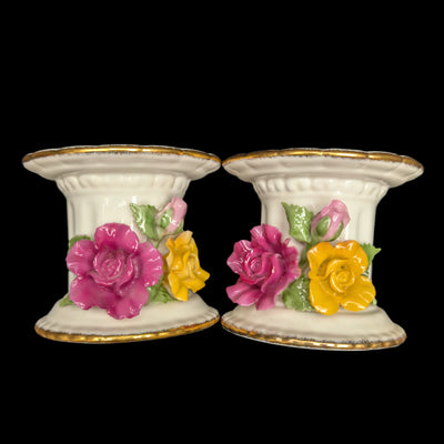 Royal Albert Old Country Roses Candle Holders (Set of 2, Vintage), Circa 1980s 🕯️🌹🇬🇧