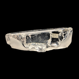 Crystal Reindeer Sculpture by Mats Jonasson – Hand-Etched Lead Crystal, Signed (Sweden), c. 1980 🦌💎🇸🇪