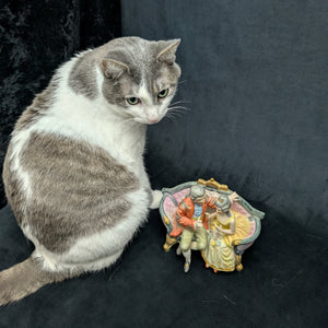 Vintage Royal Crown Porcelain Figurine by Royal Crown (Hand-Painted, Germany/Japan), Circa 1950s 💑👑🇩🇪