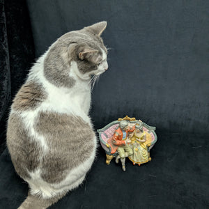 Vintage Royal Crown Porcelain Figurine by Royal Crown (Hand-Painted, Germany/Japan), Circa 1950s 💑👑🇩🇪