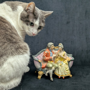 Vintage Royal Crown Porcelain Figurine by Royal Crown (Hand-Painted, Germany/Japan), Circa 1950s 💑👑🇩🇪