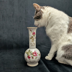 Vintage L&M Inc. Porcelain Rose Vase by L&M Inc. (Hand-Painted, USA), Circa 1950s 🌸🏺🇺🇸
