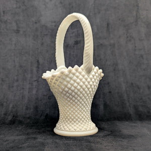 Vintage Westmoreland Milk Glass Basket by Westmoreland (Scalloped Edges, USA), Circa 1950s 🧺⚪🇺🇸