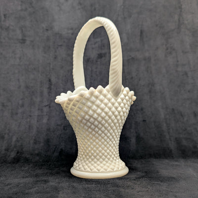 Vintage Westmoreland Milk Glass Basket by Westmoreland (Scalloped Edges, USA), Circa 1950s 🧺⚪🇺🇸