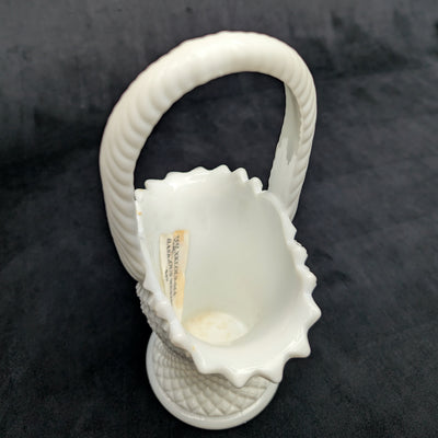 Vintage Westmoreland Milk Glass Basket by Westmoreland (Scalloped Edges, USA), Circa 1950s 🧺⚪🇺🇸