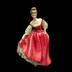 Vintage Royal Doulton "Fair Lady" Figurine (HN 2832), Red Dress, Peggy Davies Design, c. 1977 🩰🇬🇧👑