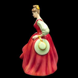 Vintage Royal Doulton "Fair Lady" Figurine (HN 2832), Red Dress, Peggy Davies Design, c. 1977 🩰🇬🇧👑