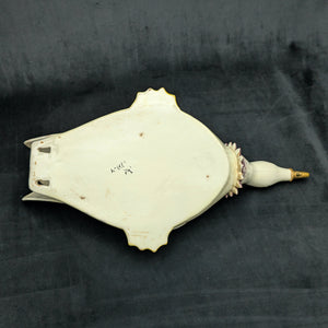 Vintage Italian Hand-Painted Swan Wall Fountain/Planter – Two-Piece Floral Ceramic Set (ITALY), c. 1960 🦢🇮🇹🌸