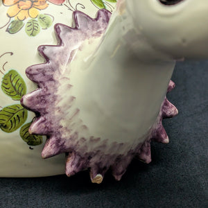 Vintage Italian Hand-Painted Swan Wall Fountain/Planter – Two-Piece Floral Ceramic Set (ITALY), c. 1960 🦢🇮🇹🌸