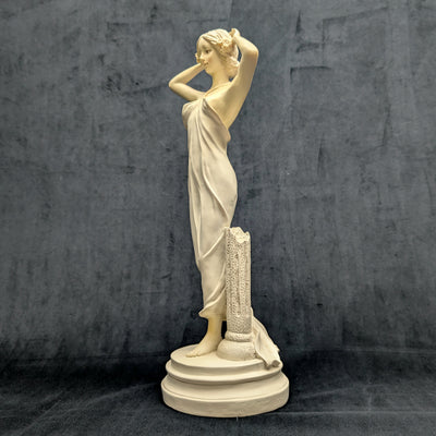 White Poly Resin Statue of a Woman by Unknown Maker (Neoclassical Style), Circa Late 20th Century 🏛️⚪✨