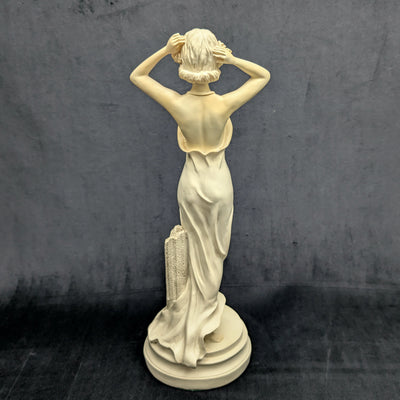 White Poly Resin Statue of a Woman by Unknown Maker (Neoclassical Style), Circa Late 20th Century 🏛️⚪✨