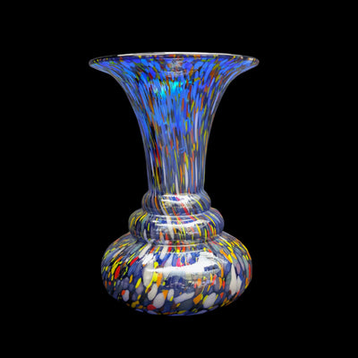 Large Hand-Blown Murano Style Confetti Glass Vase by Unknown Maker (Hand-Blown, Rare), Circa 1960s 💎✨🇮🇹