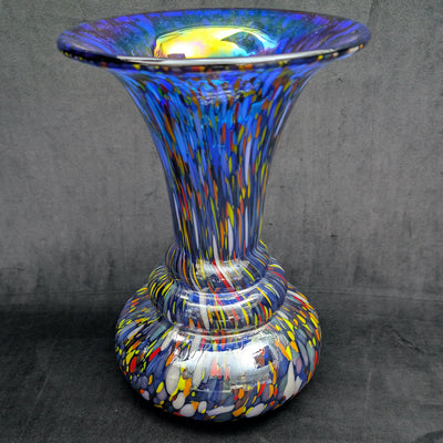 Large Hand-Blown Murano Style Confetti Glass Vase by Unknown Maker (Hand-Blown, Rare), Circa 1960s 💎✨🇮🇹