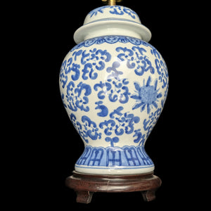 Vintage Blue & White Porcelain Table Lamp – Ginger Jar Form, Hand-Painted Chinoiserie (Working Condition), c. 1960 💡💙🏺
